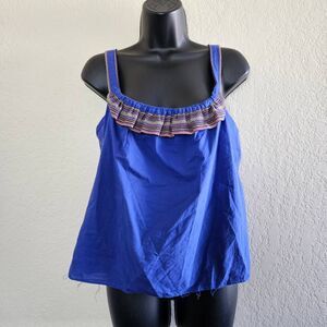 One September Embroidered Flowy Tank Top